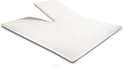 Droomtextiel Splittopper Hoeslaken Dubbel Jersey Crème 160x200 cm - 100% Zacht Katoen - Tot 15 cm Matrasdikte - 220 g/m²