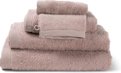 Casilin Handdoeken Set - Como - 2 douchelakens (70x140cm) + 1 handdoek (50 x 100cm) + 2 washandjes - Misty Pink - Roze