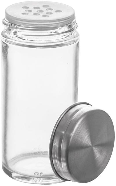 Orion - Glazen Kruidenpot - 100ml - Roestvrij Stalen Deksel - Gemakkelijk Dozeren