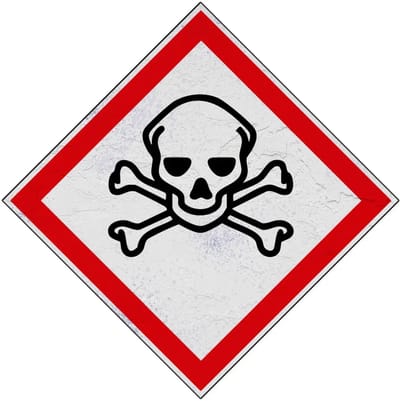GHS06 giftige stoffen bord | Forex Re materiaal | 10 x 10 cm