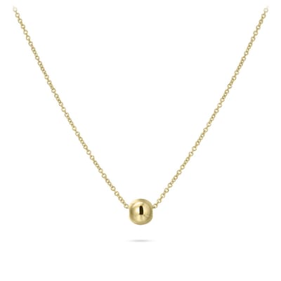 Gisser Jewels - Halsketting VGN017 - 14k geelgoud - met bead (6 mm) - 38 + 4 cm