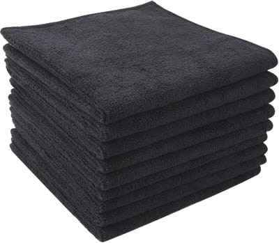 Keukendoeken- zwart- microvezel- zachte keukenhanddoeken- servies- theedoeken- super absorberend- huishoudelijke schoonmaakdoek- 9 stuks- 30 x 30 cm- zwart