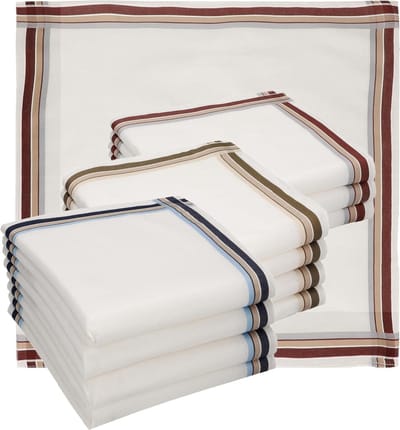 Stoffen heren zakdoeken Betz 100% katoen Leo 5 12 stuks - maat 40 x 40 cm