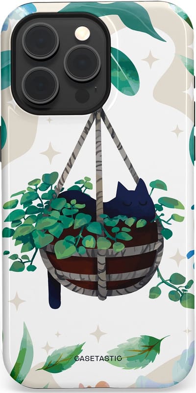 Casetastic Hoesje Geschikt voor Apple iPhone 15 Pro Max Magsafe - Stijlvolle Beschermende Duo-layer Case - Hangkat
