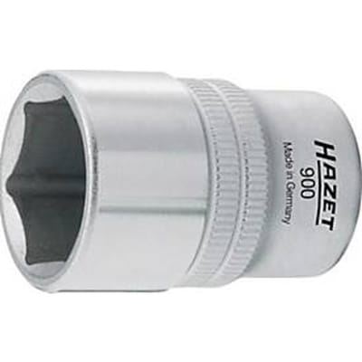 HAZET dopsleutel 900-8, 1/2 inch, SW 8 mm, L 38 mm, zeskant, CV-staal, verchroomd, DIN 3124/ISO 2725-1