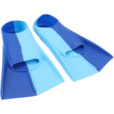 2 stuks Zwemvinnen 2 Kleur Blauw Siliconen Antislip Zwemvliezen voor Duiken Schoolslag L white