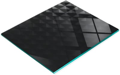 Duurzame en stijlvolle glazen snijplank met abstract patroon, 60x52 cm