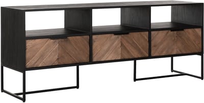 DTP Home TV-meubel Criss Cross met 3 lades en 3 open vakken 150x40x60 cm