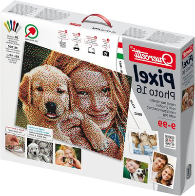 Pixels Foto Mozaïek - Steekspel Vormenspel - Creatief Spelen - Groot Formaat - 1 Aantal - Meerkleurig