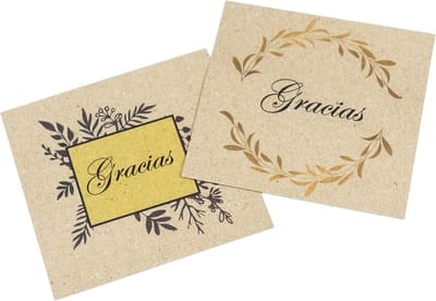 150 Bedankkaartjes voor Bruiloft, Verjaardag en Evenementen op Gerecycled Papier
