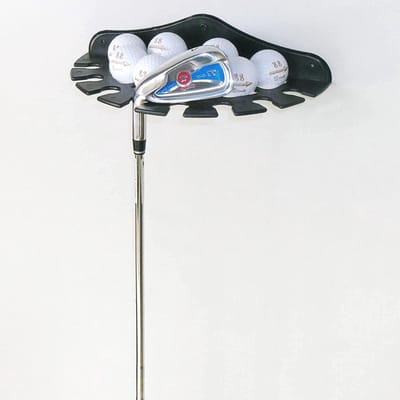 Golf Club Organizer - Putter Rack Opslag - Clubs Organiseren - Ruimtebesparend Wandmontage - 29.6 x 18.6 cm - Zwart