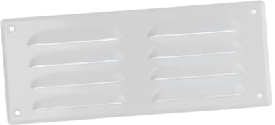 Ventilatierooster met Insectenhor - 260x105mm - Metalen Toevoer- en Afvoerrooster - Staal, Wit