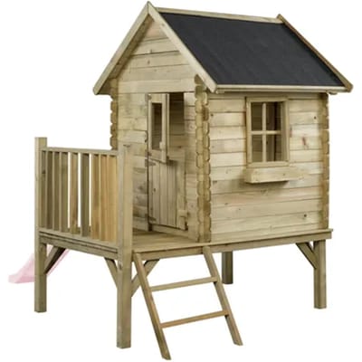 Swingking Speelhuisje Camilla Met Glijbaan Pastel Roze