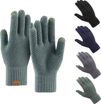 NiSy.nl Handschoenen heren / dames - Touchscreen | Fleece | Winter | Extra Dik | Groen