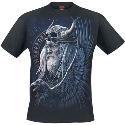 Spiral T-shirt - Odin's Warrior - S tot 3XL - voor Mannen - zwart