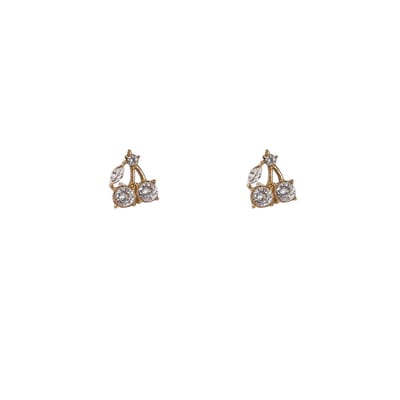 Go Dutch Label Oorknoppen Cherry Stones Stud Goudkleurig