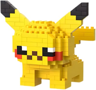 Pikachu - Nano Blocks - Bouwset – 204 Stukjes DIY Mini Bouwstenen - Blokken - Speelgoed - BRICKY