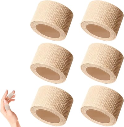 Transparante blarenpleister tape 6 rollen - 2cm x 1m - Bescherming tegen wrijving voor voeten, hielen en tenen tijdens sport en wandelen