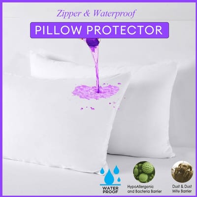 2 stuks Kussensloop Waterdicht met Rits Kussenbeschermer Bedwantsbestendig & Allergiebescherming Kussensloop 50x70cm