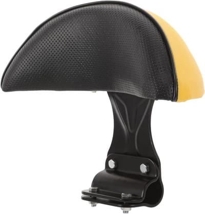 Motorfiets Rugleuning Kussen - Scooter Rugsteun Fiets - Comfortabel Rijden - Antislip Veiligheid - 27x20.5x12cm - Geel