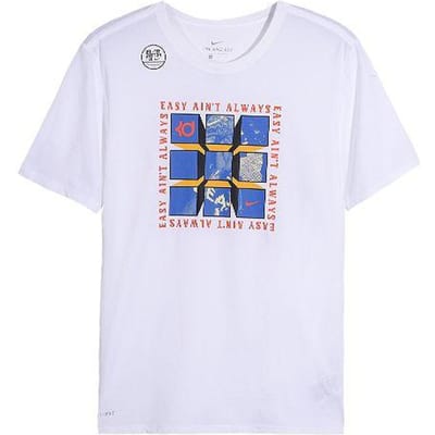T-shirt à col rond imprimé Nike Dri-Fit KD à séchage rapide Homme Tops Blanc 923740-100 XXXL gray