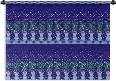 Wandkleed - Wanddoek - Bloemen - Patronen - Lente - 120x90 cm - Wandtapijt