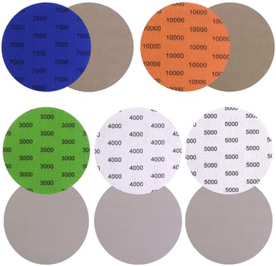 Schuurschijven 125mm Mix Set - Fijn Polijsten Nat en Droog - 3000 tot 10000 Grit