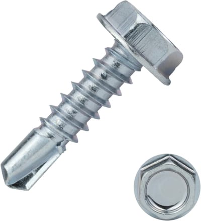 Wovar Zelfborende schroeven 4,8 x 19 mm Verzinkt Zeskantkop | Doos 200 stuks