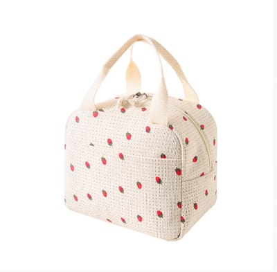 Koeltassen - Lunchtas - Handvat Riem - Koeltas - Lunch Bag - Geïsoleerde Koeltas - Picknicktas - 25.5*21*17cm - Geschikt voor werk, kantoor, reizen en picknicks（Wit）