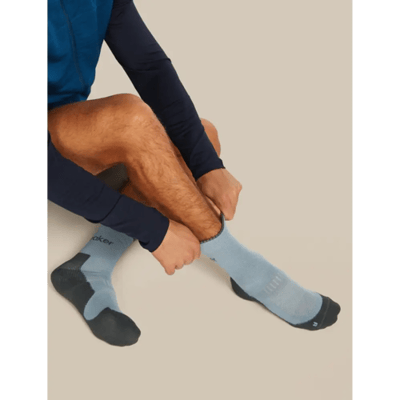 Icebreaker Merino Hike+ Light Crew Sokken Heren (Maat - S, Kleur - Flintblue/Obsi)