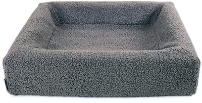 Bia Bed Teddy Hoes - Zacht Grijs - 60x50x12,5 cm - Wasbaar en Comfortabel