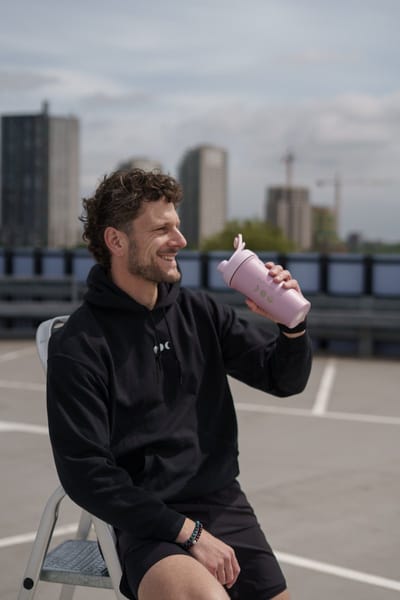 Shakebeker RVS - Roze Shaker - RVS - Motivatie - Quote - Sporten