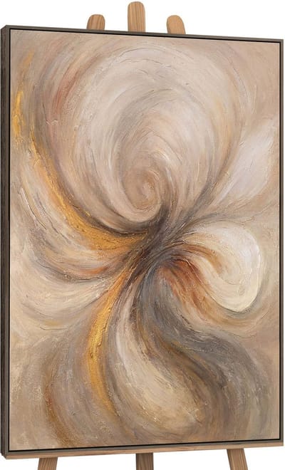 Canvas schilderij handgeschilderd energy of the flow abstract – YS-Art Gallery – Luxe wanddecoratie voor woonkamer – Modern schilderij voor slaapkamer en hal