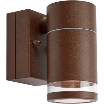 Markslöjd LED buiten wandlamp Luno, bruin, 1-lamp, IP65, dimbaar.