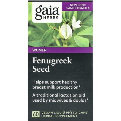 Gaia Herbs, Graines de fenugrec pour femmes, 1 170 mg, 60 gélules végétales liquides phyto (390 mg par capsule)