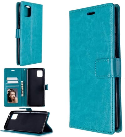 Portemonnee Book Case Hoesje Geschikt voor: Oppo A52 - turquoise