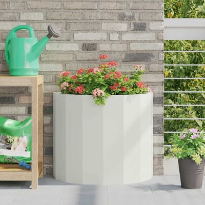 vidaXL Plantenbak Wit 60 x 30 x 50 cm Staal