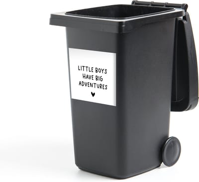 Container sticker Engelse quote Dream big little one met een hartje - 40x40 cm - Kliko sticker