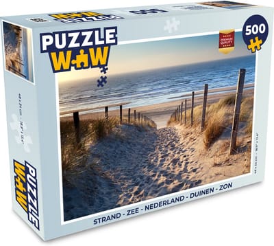 Puzzel Strand - Zee - Nederland - Duinen - Zon - Legpuzzel - Puzzel 500 stukjes