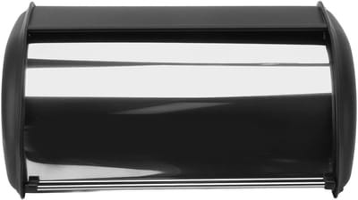 Broodbak Trommel - Broodcontainer Keuken - Brood Vers Houden - Spiegelgepolijste Afwerking - 36x26x16 cm - Zwart