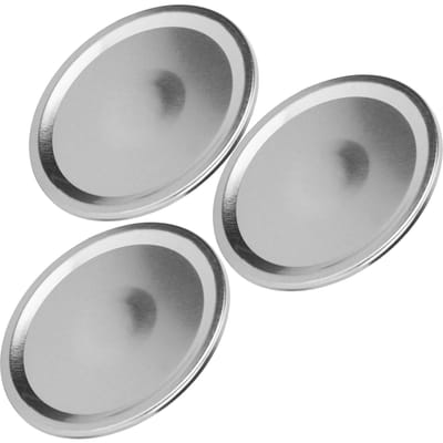 Lot de 24 couvercles ronds fendus pour bocaux de conserve, couvercles de rangement hermétiques pour bocaux à large ouverture standard 86MM