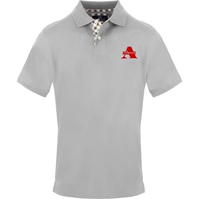 Aquascutum Polo met logo op de borst voor heren (Grijs)