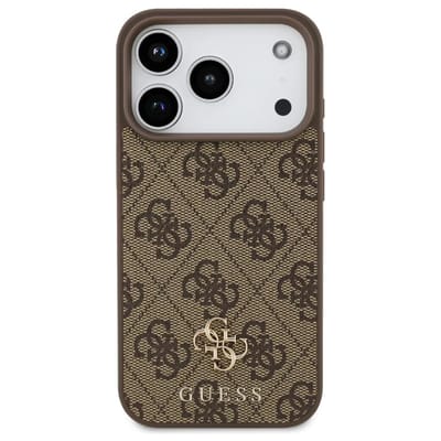 Guess Back Cover Case - MagSafe voor iPhone 17 Pro Max - Bruin - Schokbescherming & Goede Grip
