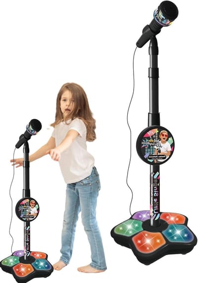 Karaoke Machine - Muziek Speelset - Kinderfeestjes Vieren - Verstelbare Hoogte - 7 x 237 x 7 cm - Zwart