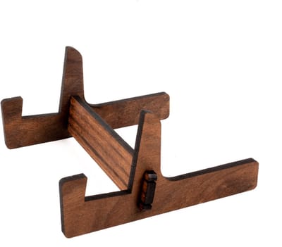 Houten Houder / Mini Ezel / Display Houder / Menukaarthouder - Type: TPT-Walnoot - 25 mm