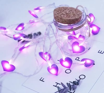 Paarse LED Love String Lights – 20 Leds Sfeervolle Verlichting voor Cadeau & Interieurdecoratie