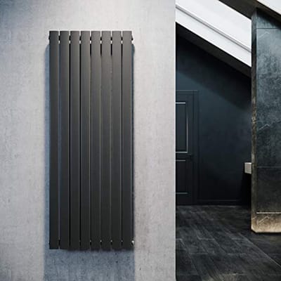 Platte Ovaal Paneelradiator 1600x616mm - Elegante Verticale Radiator in Antraciet