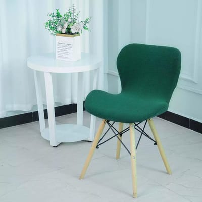 1 STUKS Effen Kleur Vlinder Stoelhoes Stretch Gebogen Eetkamerstoelhoes Keuken Hotel Stoelhoezen Duurzame Stoel Beschermhoes 1pcs chair cover