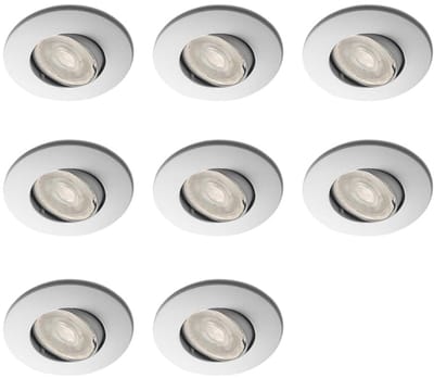 Lybardo - Inbouwspots - 8-pack - Spotjes Inbouw - Lucca - Kantelbaar