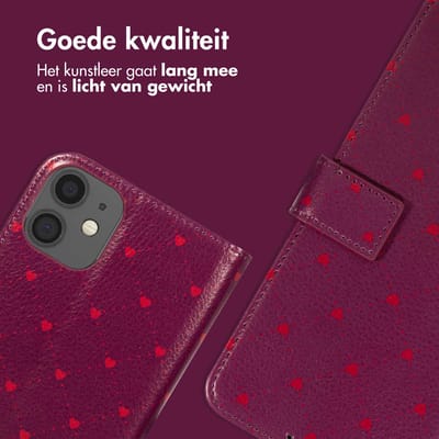 imoshion Hoesje - Geschikt voor Apple iPhone 11 - Design Bookcase smartphone - Crush Check Coral Dust